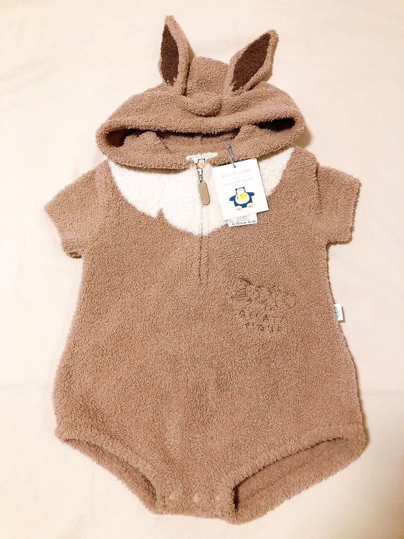 【80~90】ジェラートピケ ポケモンスリープ ロンパース イーブイ 80~90