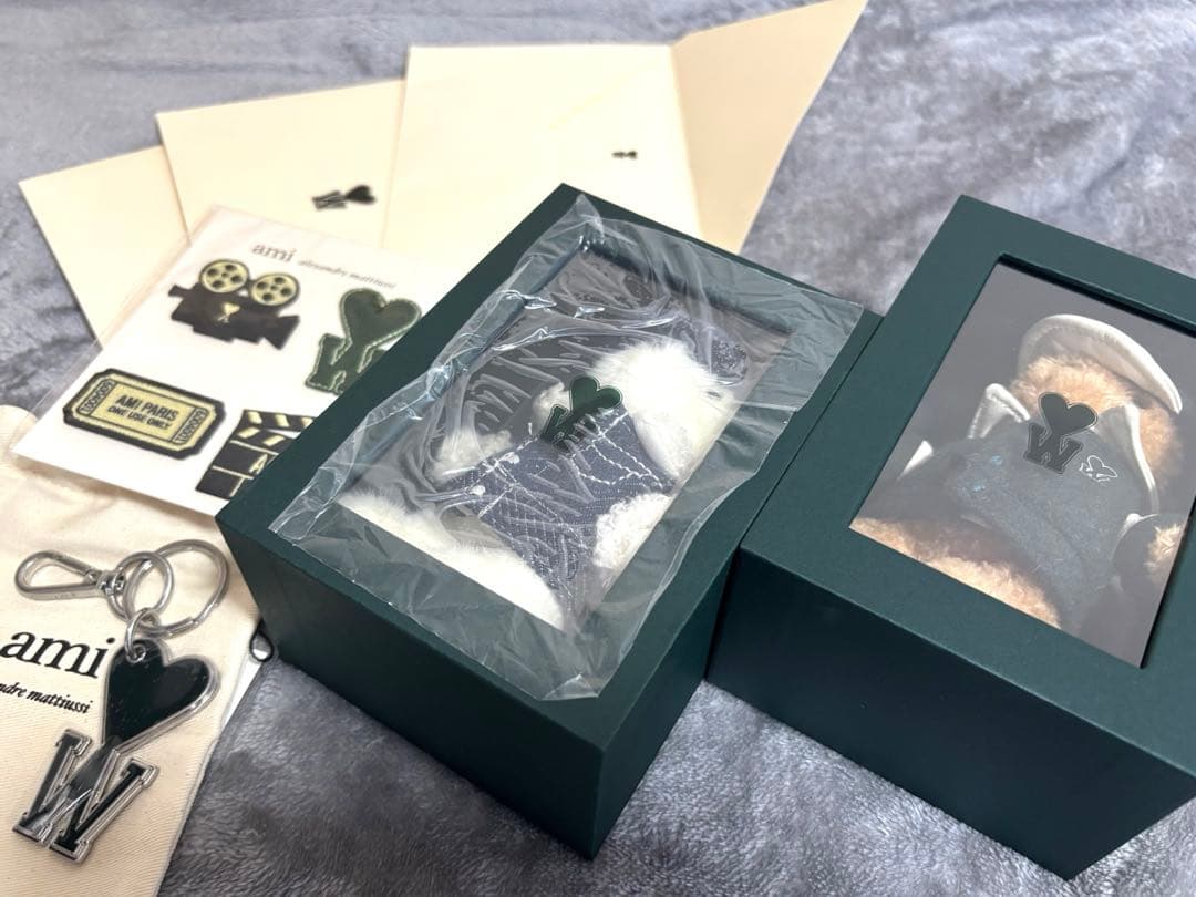 【2点セット】AmiParis チェウシク コラボ キーリング テディベア 韓国