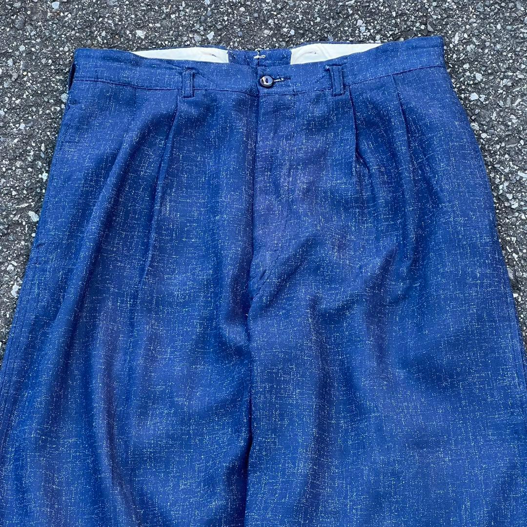 50s wool gabardine slacks 絣　ウールレーヨンギャバスラ
