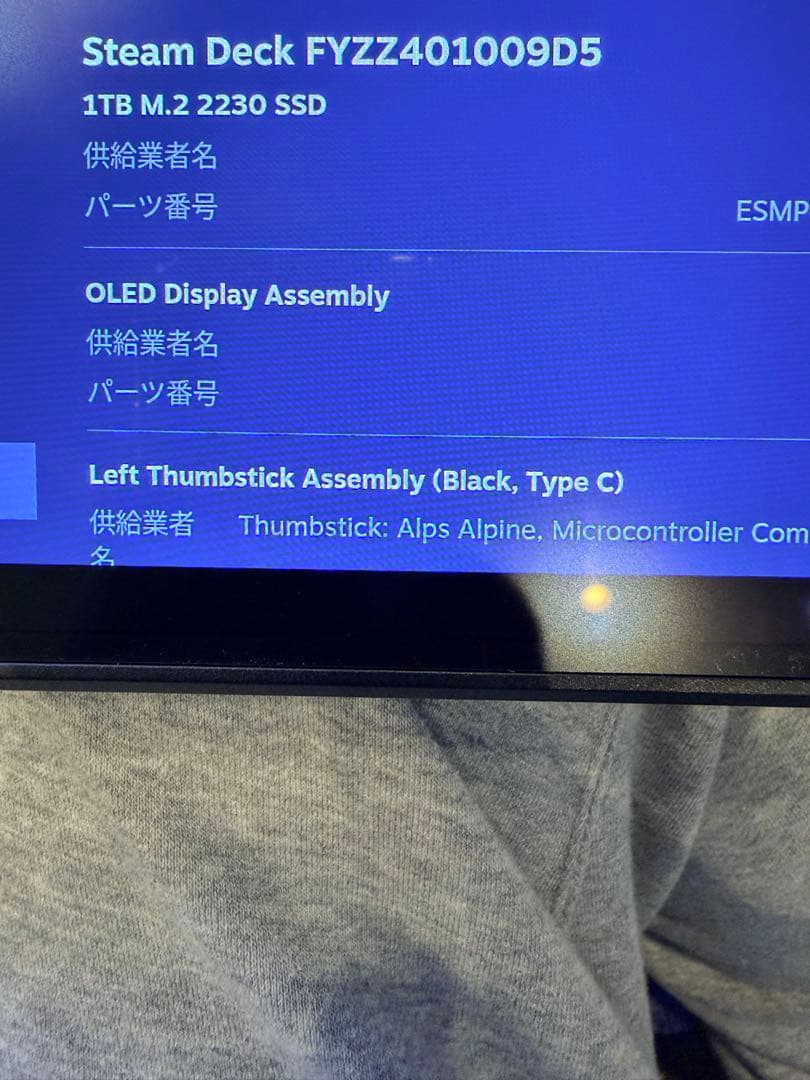 Steam Deck OLEDモデル、1TB SSD