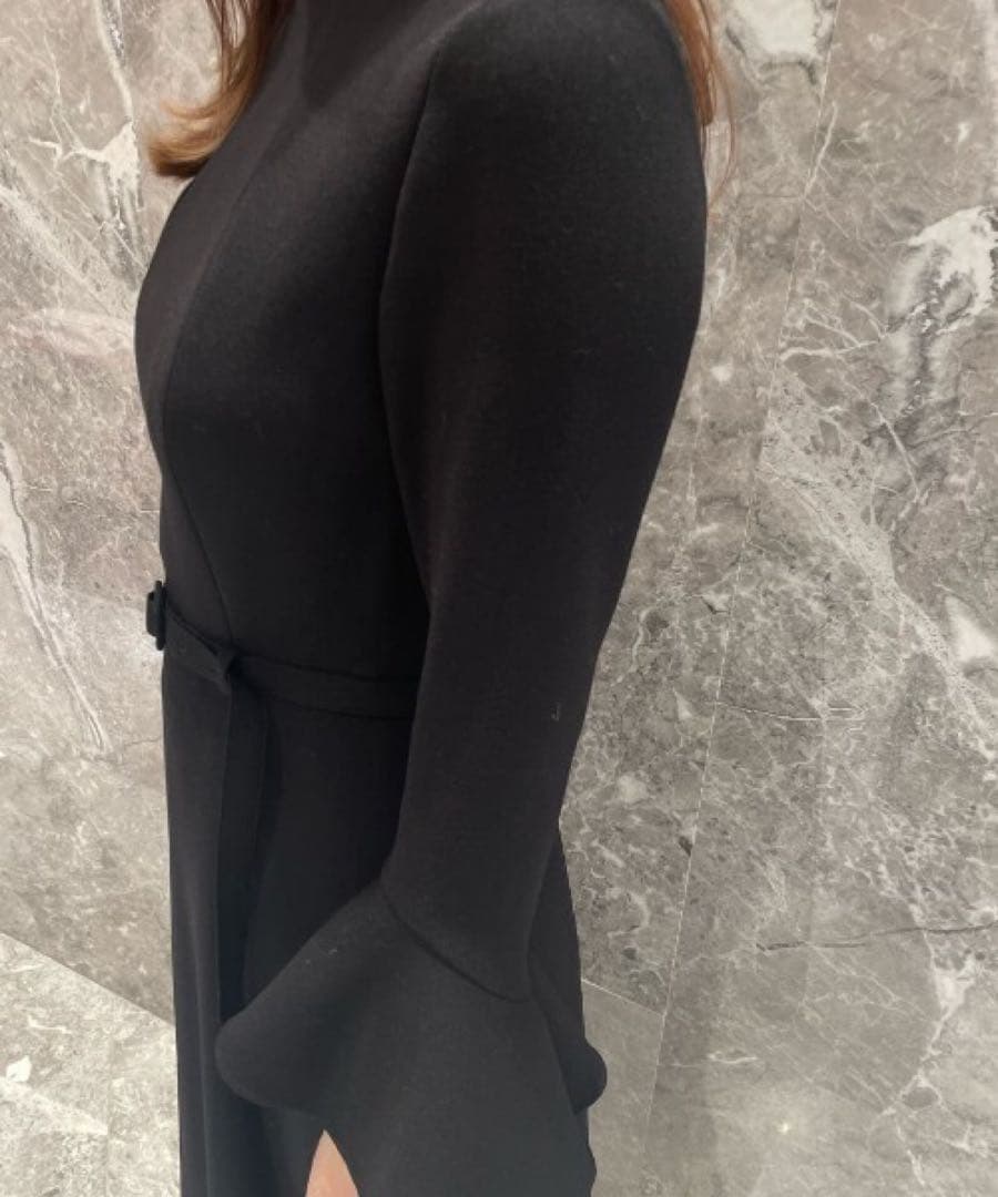 アルアバイル　ルルウィルビー 梨地ダブルフレアーワンピース