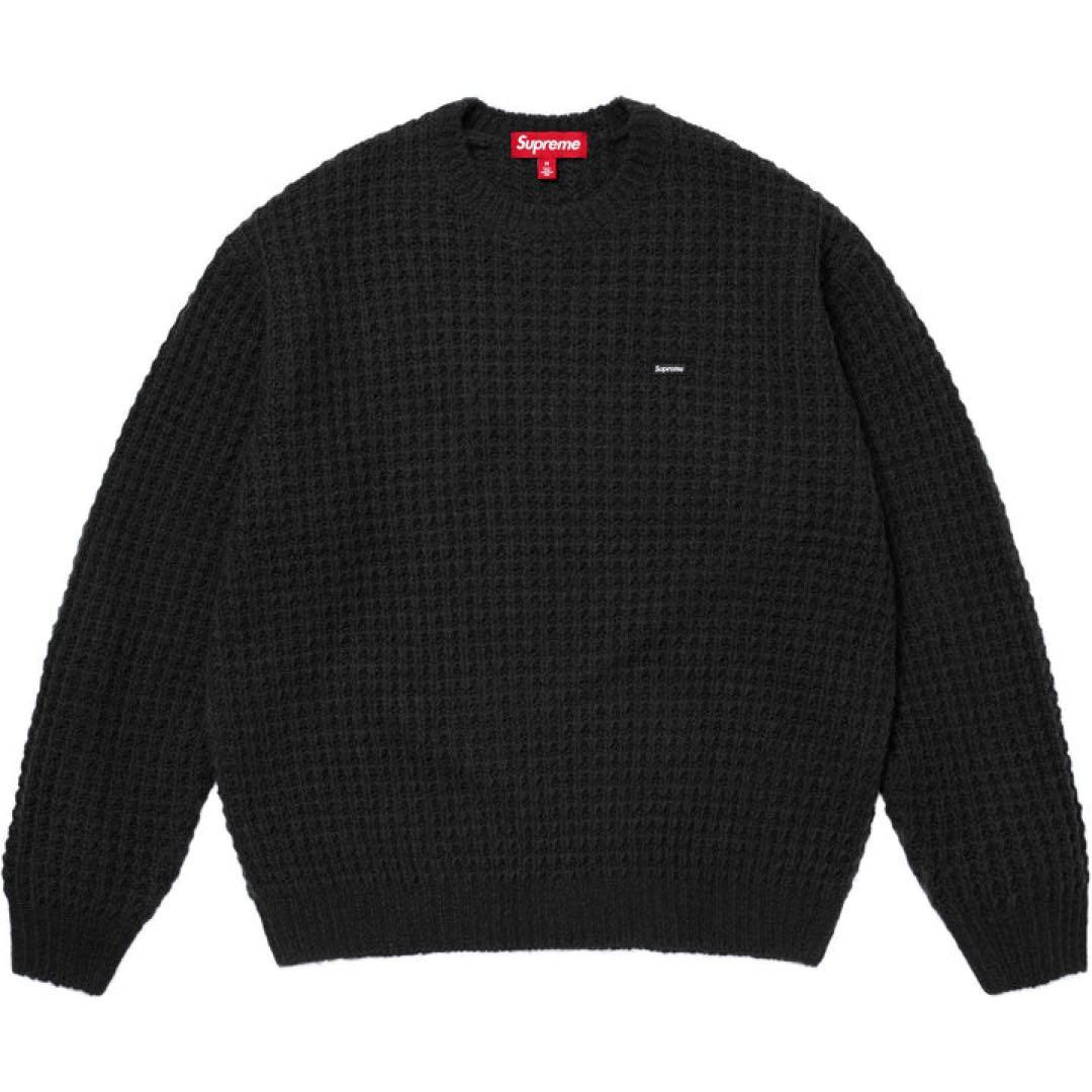 Supreme ブラック ワッフルセーター Lサイズ