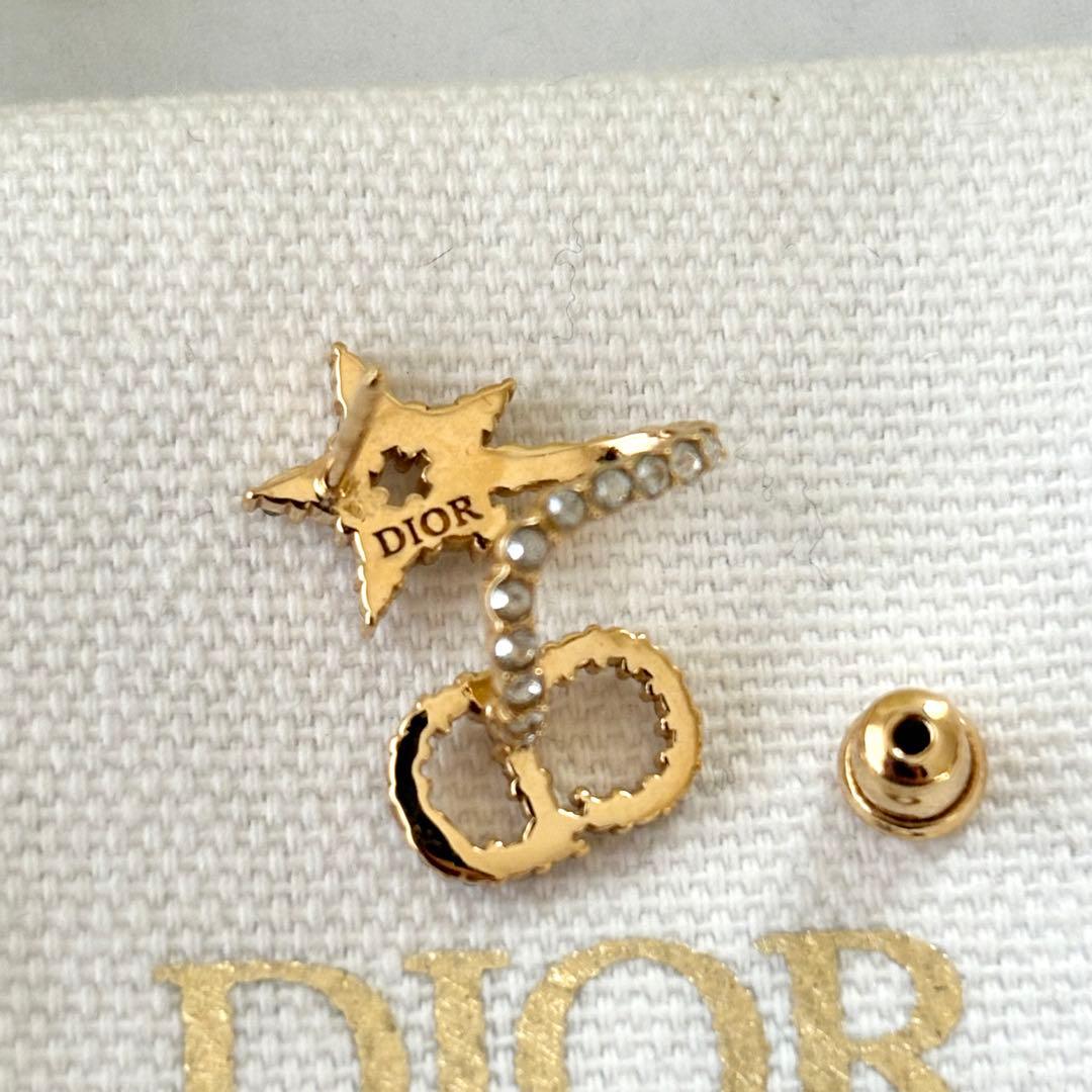 056【ディオール】CDロゴ　スター　カラーストーン　イヤリング　片方のみ