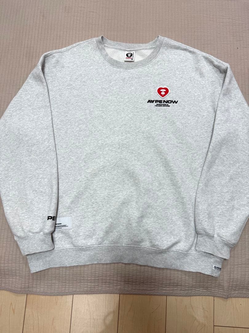 Aape エーエイプ　スウェット　トレーナー　サイズXL ライトグレー