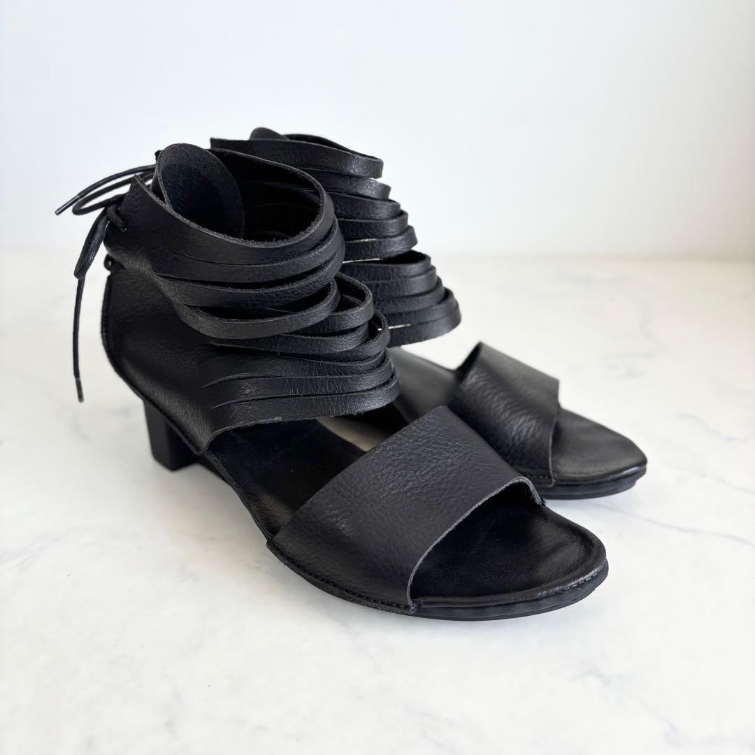 トリッペン 38 24.5 グラディエーター サンダル レザー ブラック