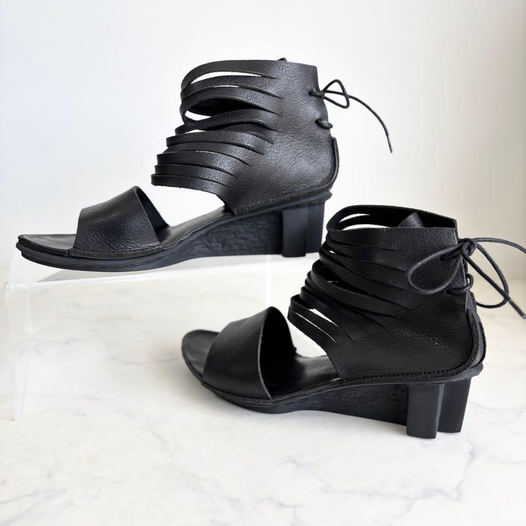 トリッペン 38 24.5 グラディエーター サンダル レザー ブラック