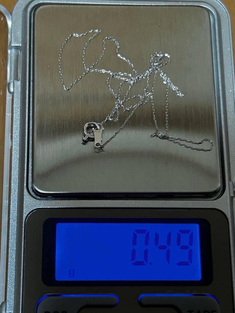 K18 WG ホワイトゴールド ネックレスチェーン約0.49g