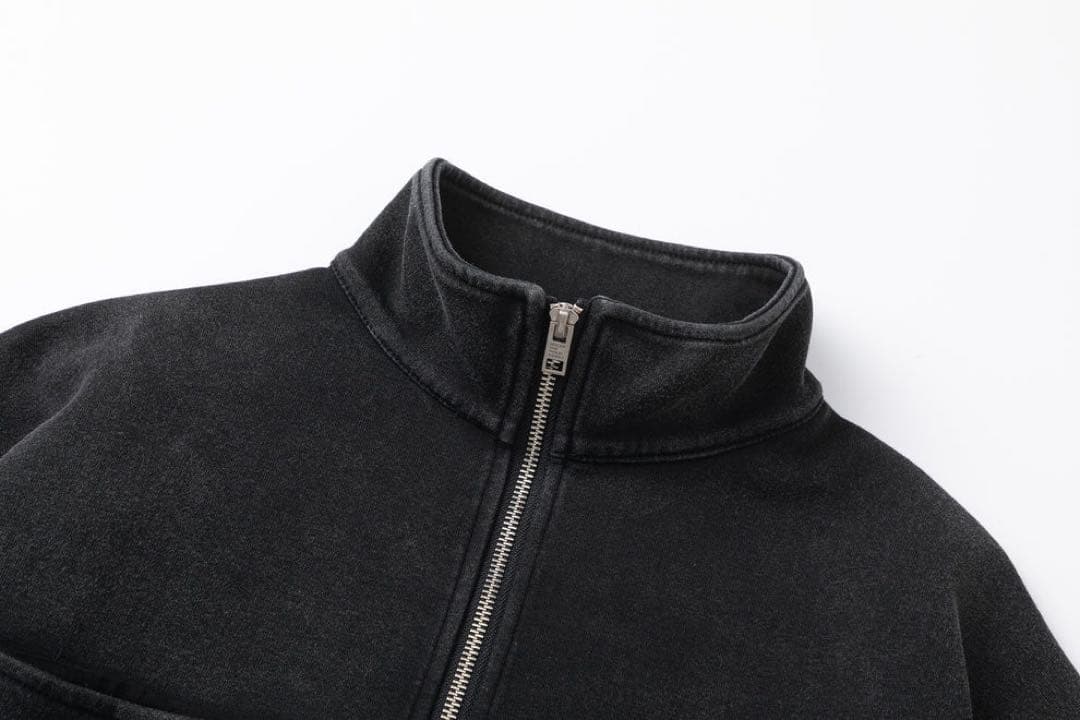 【新品 未使用】BTMK HALF ZIP SWEAT washed XS919