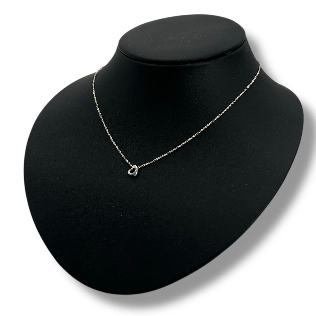 美品 Tiffany エルサペレッティ ネックレス ハート ミニ プチ シルバー