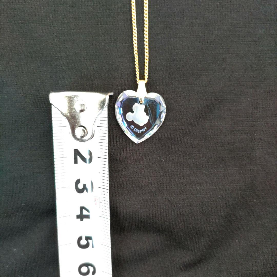 【希少・未使用品】ミッキー&ミニー ハート型クリスタル ネックレス・イヤリング