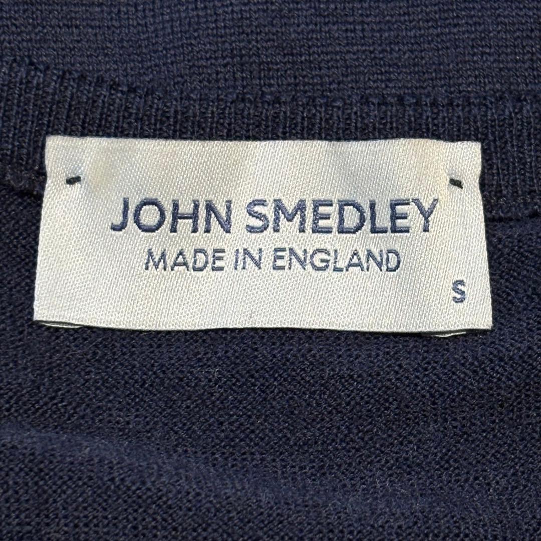 【美品】ジョンスメドレーJOHN SMEDLEY 英国製ウール Vネックセーター