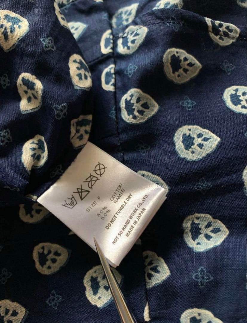 専用です　toujours トゥジュー　総柄ワンピース　インディゴ