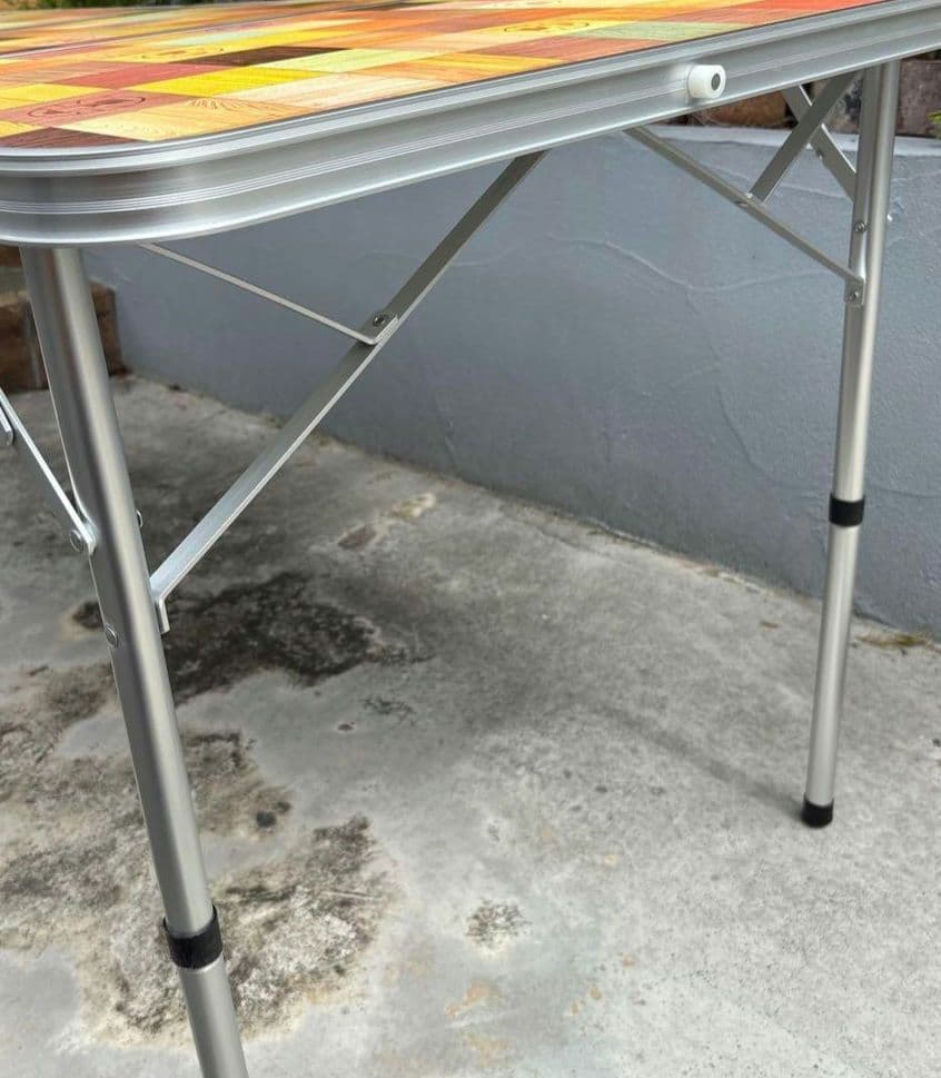 Coleman ナチュラルモザイクリビングテーブル 140cm 3つ折り収納