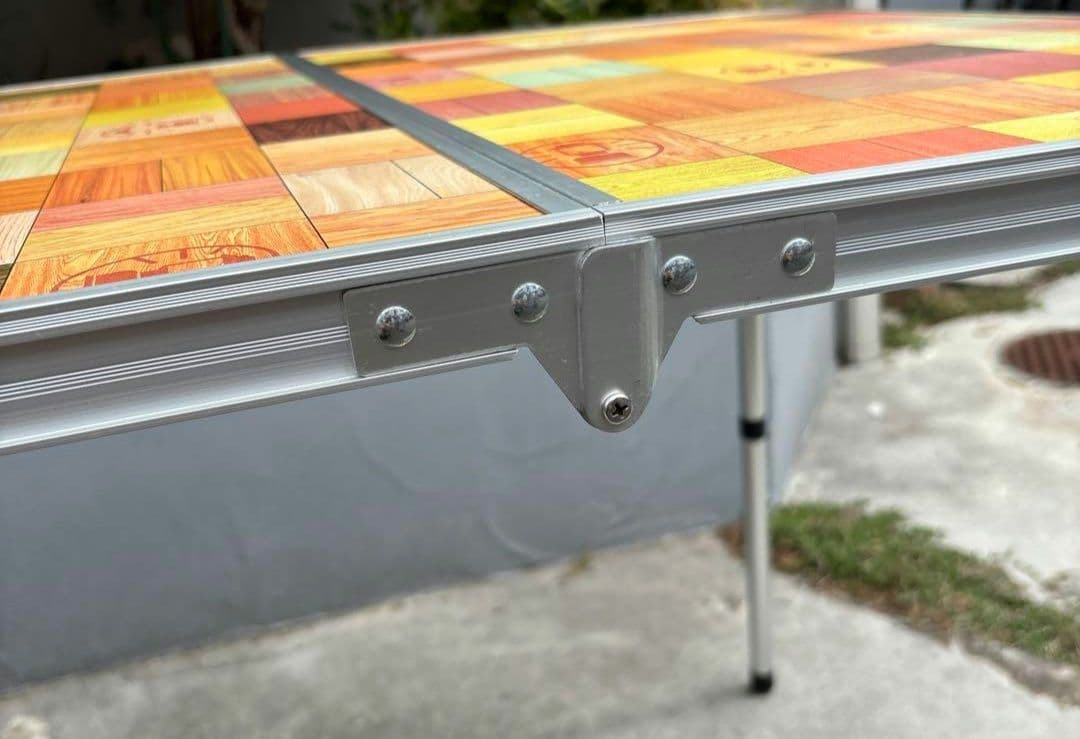 Coleman ナチュラルモザイクリビングテーブル 140cm 3つ折り収納