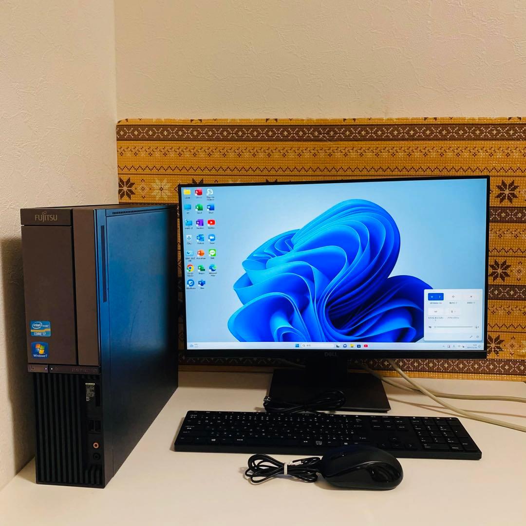 Y983 富士通デスクトップ i7メモリ16G 2TB大容量 Windows11