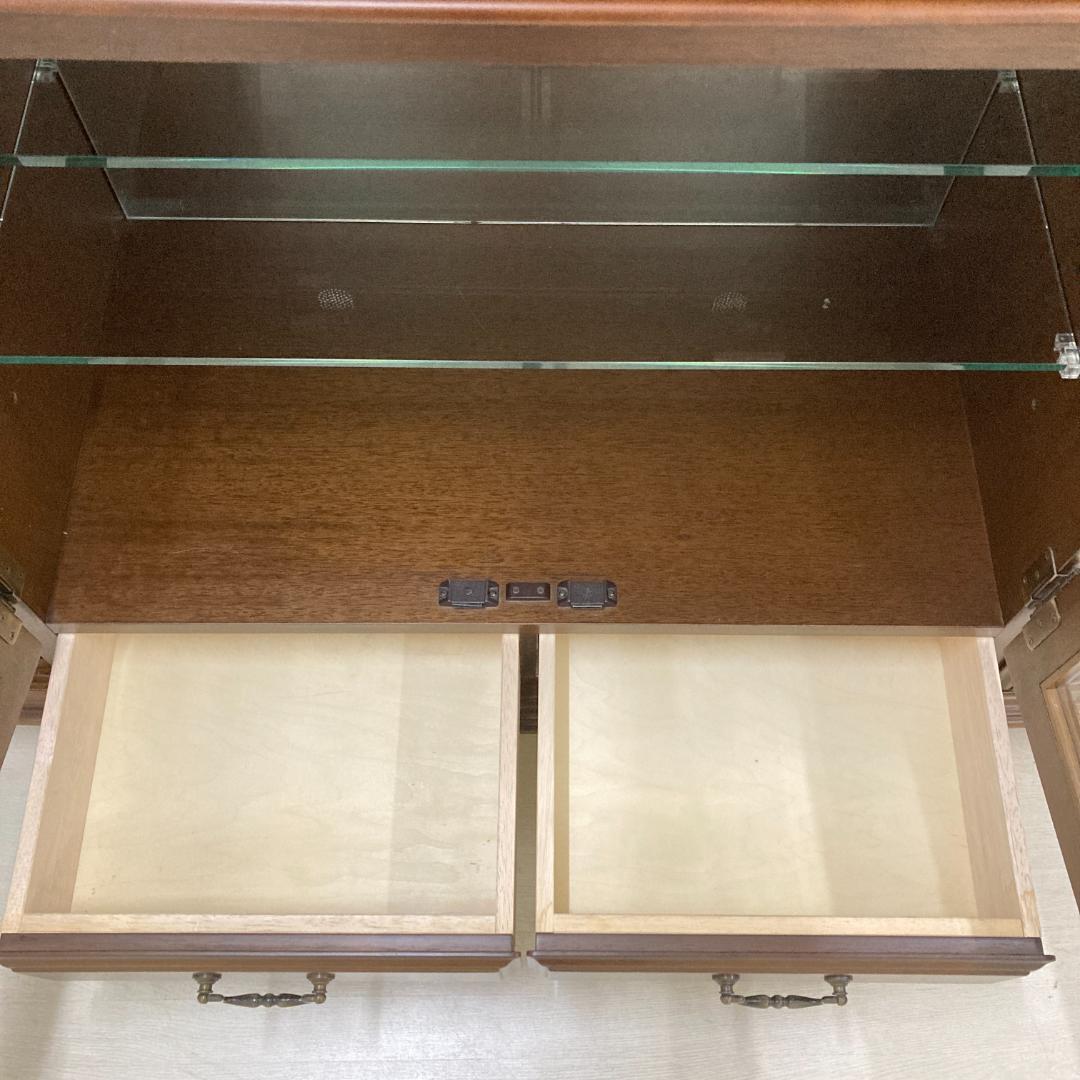 【マルニ】照明付き　サイドボード　キャビネット　飾り棚　リビングボード