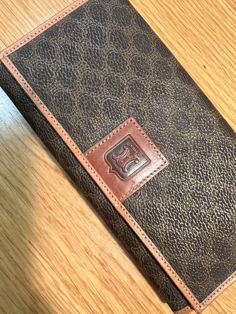 セリーヌ 長財布　マカダム柄　ヴィンテージ