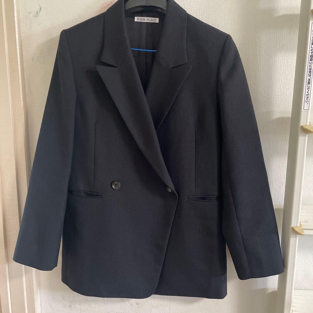 Plage 【R'IAM】OXテーラードジャケット38ブラック
