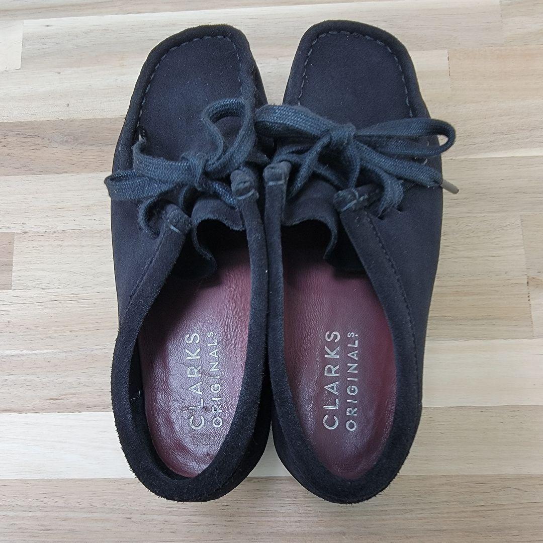 クラークス ワラビー ロー カット ブラック スエード UK3.5 22.5cm