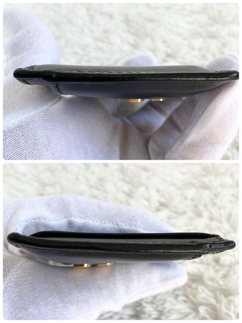 極美品✨FRID搭載✨現行✨ミュウミュウ　カードケース　名刺入れ　ブラック