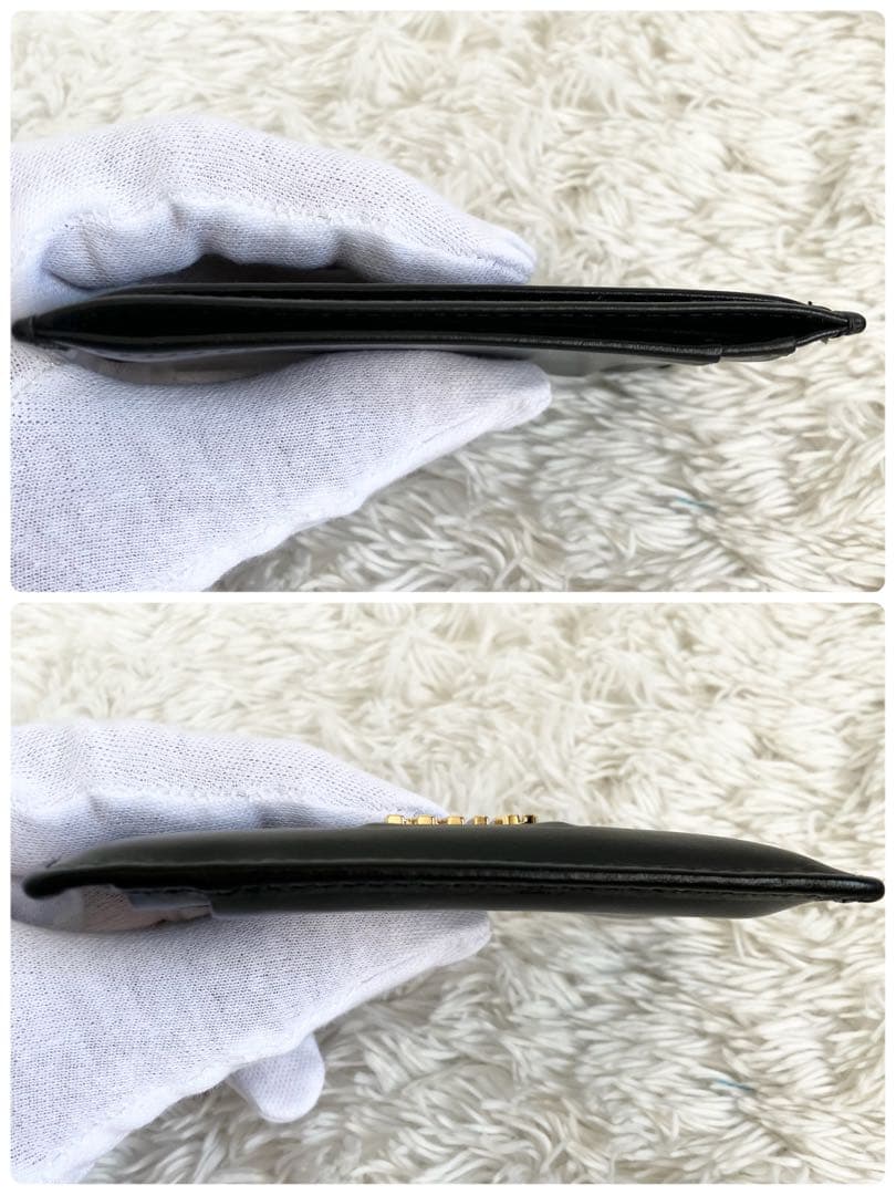 極美品✨FRID搭載✨現行✨ミュウミュウ　カードケース　名刺入れ　ブラック