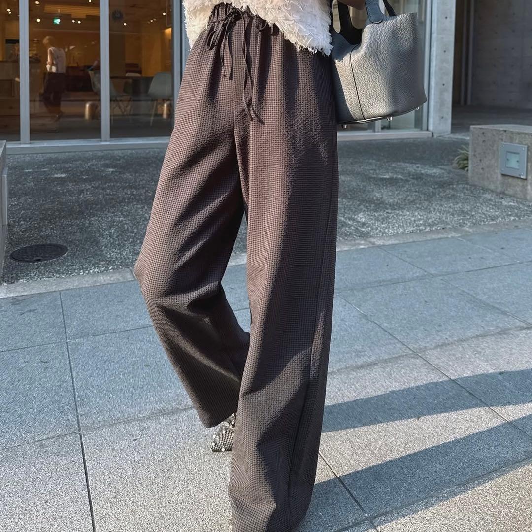 Ellie エリー ギンガムチェックパンツ グレー Mサイズ