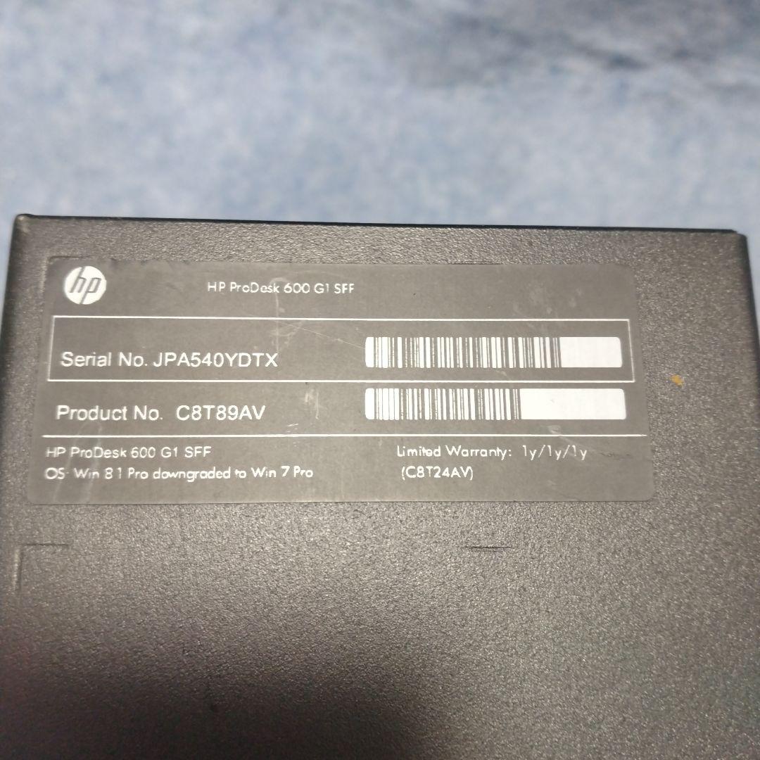 Core i7-4770 デスクトップPC hp ProDesk 600 G1