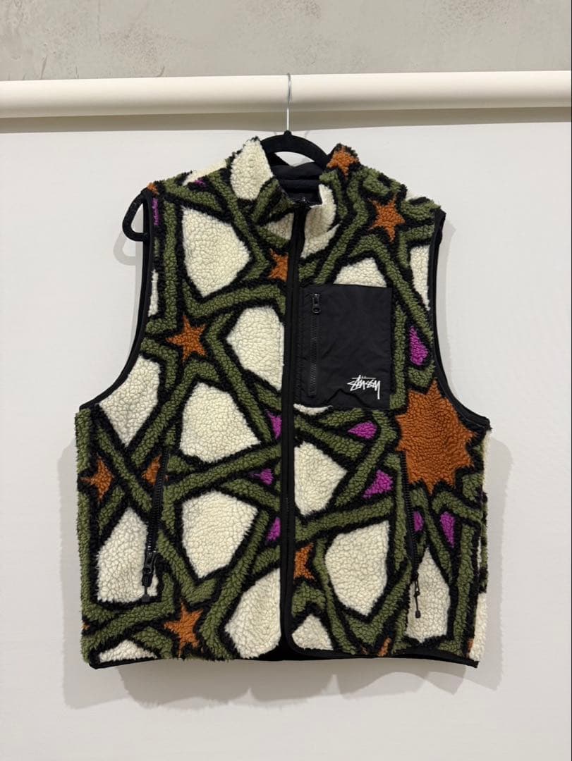 STUSSY Reversible Stock Sherpa Vest ボア