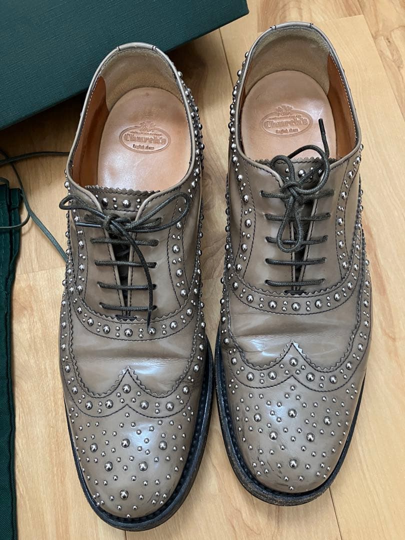 Church’s チャーチ Burwood グレーシューズ　スタッズ37.5