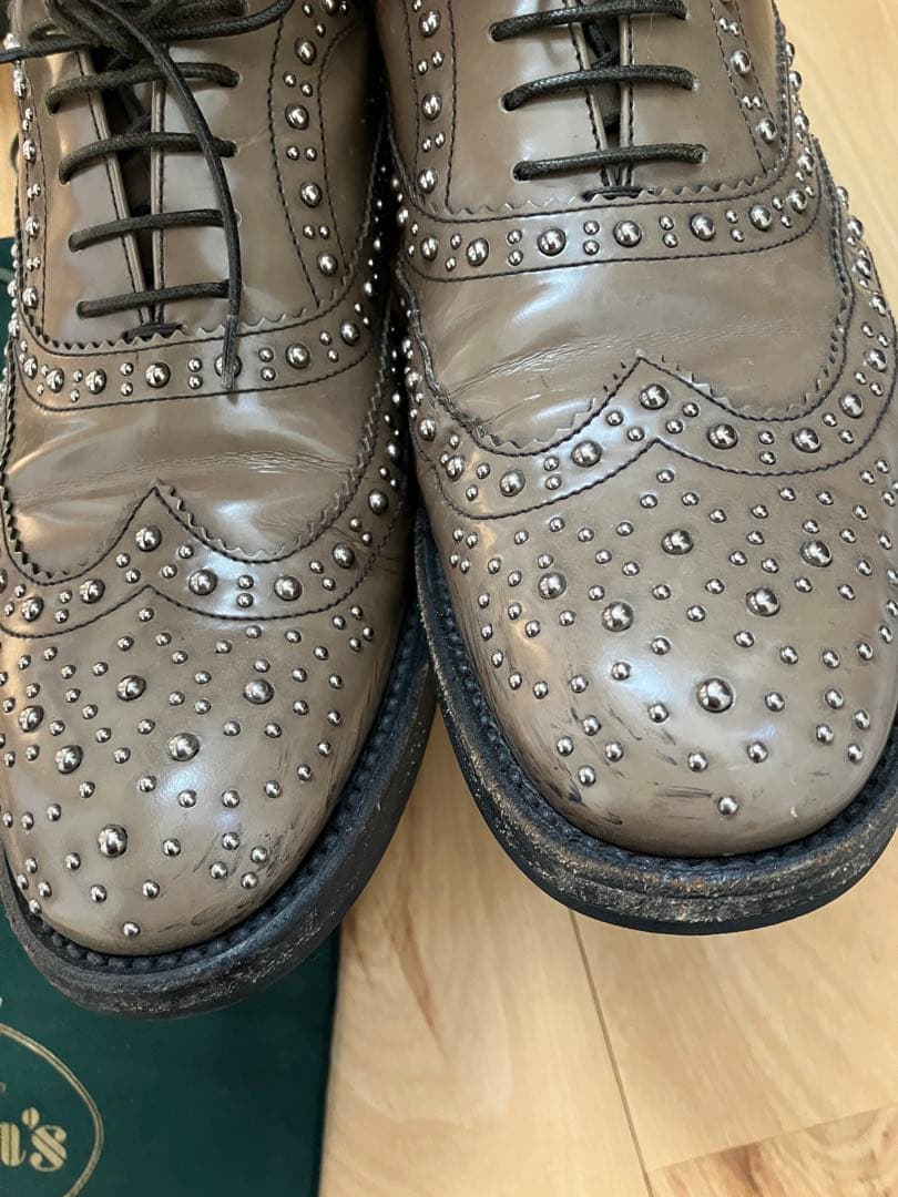 Church’s チャーチ Burwood グレーシューズ　スタッズ37.5