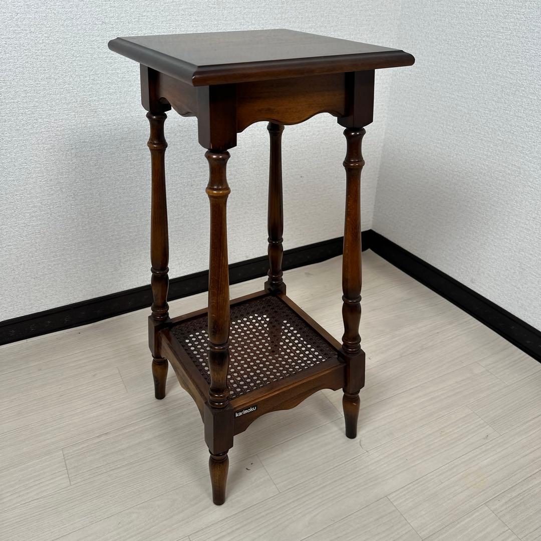 カリモク コロニアル サイドテーブル 電話台 TEL台 FAX台 ※i4※