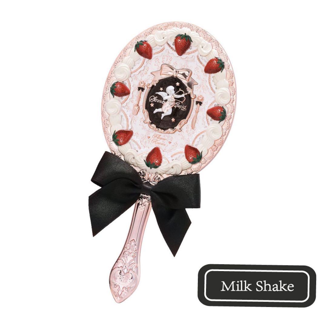 【5点セット】フラワーノーズ　ストロベリーキューピッドハンドミラー＆ヘアクリップ