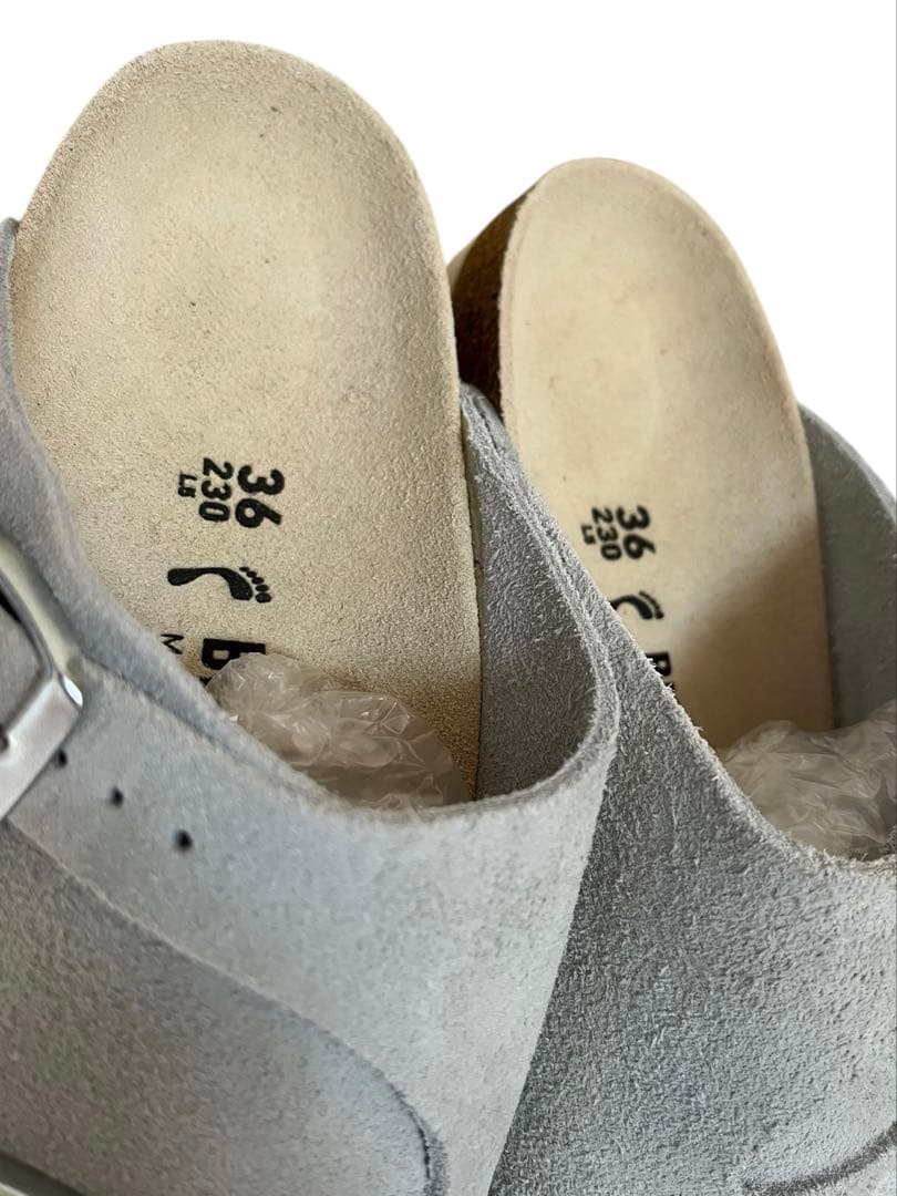 ビルケンシュトック　チューリッヒ　ホワイト　薄グレー　36 23.0