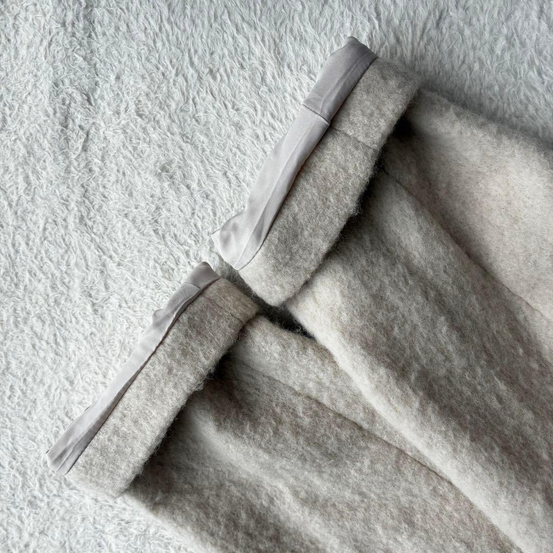 極美品 シンプリシテェ 24AW ブークレーノーカラーミドルコート ふんわり