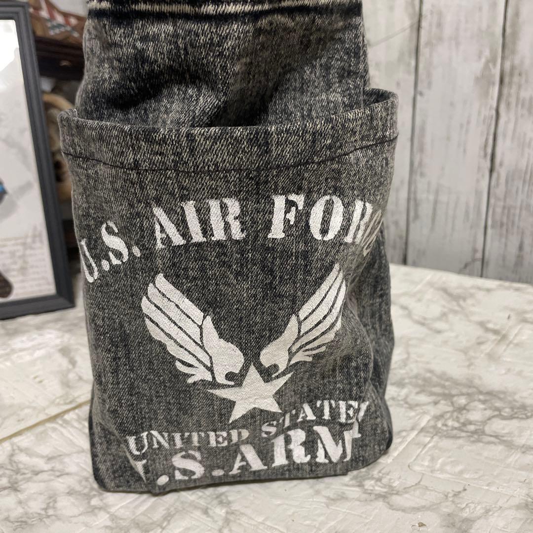 No.523デニムリメイクバッグ　トートバッグ　インディアン　ココペリ 男前