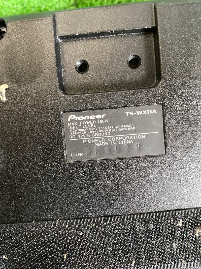 パイオニア TS-WX11A サブウーファー リモコン付き。動作確認済みです