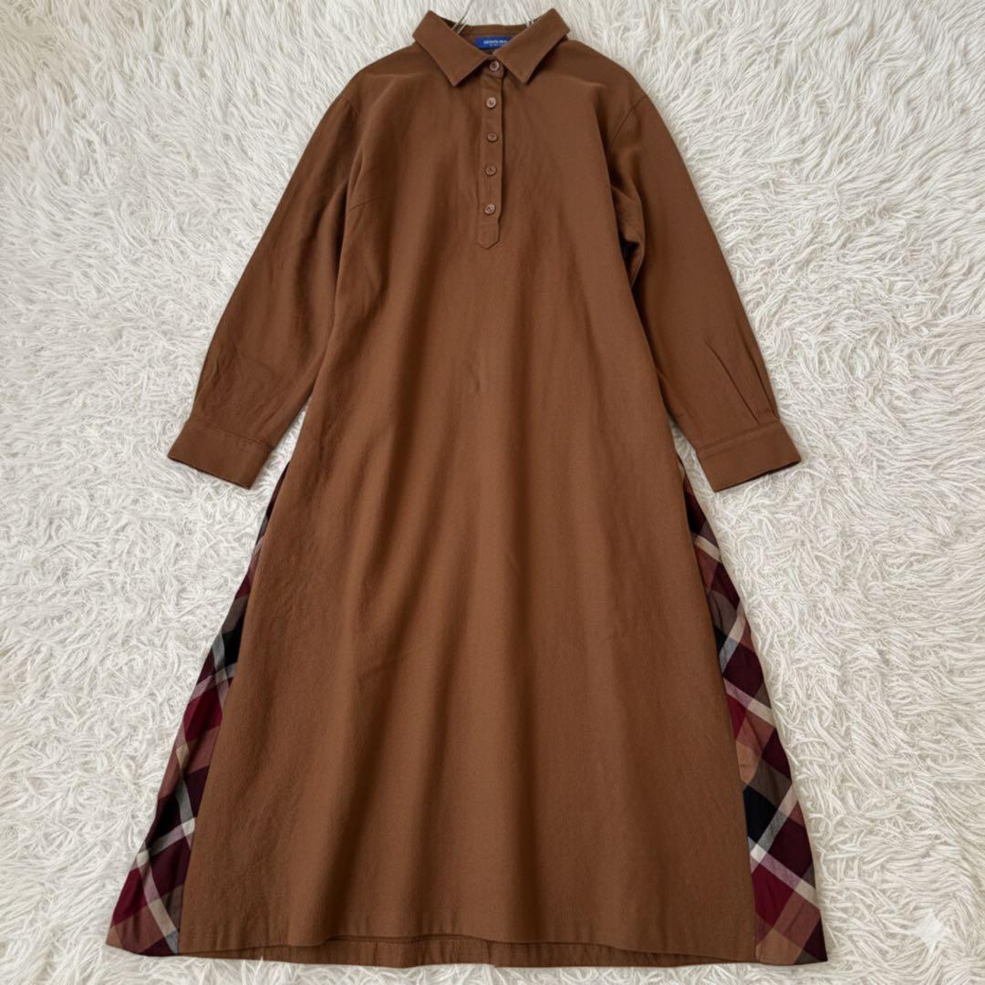 美品✨ ブルーレーベルクレストブリッジ シャツワンピース ブラウン 38