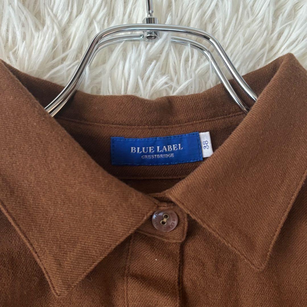 美品✨ ブルーレーベルクレストブリッジ シャツワンピース ブラウン 38