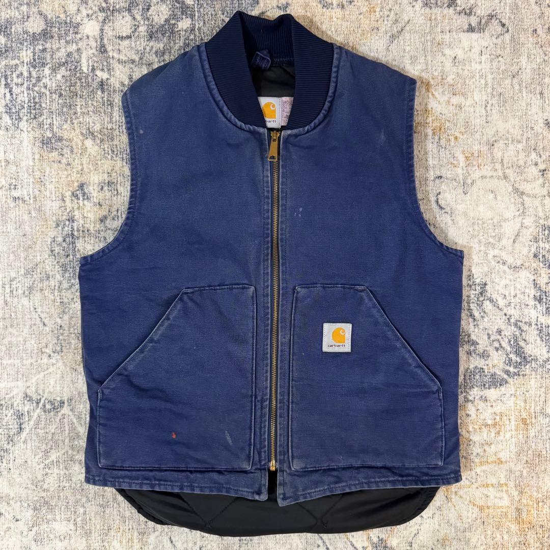 【ナイスフェード】カーハート ベスト V01 NVY 腰ゴム ネイビー Mサイズ