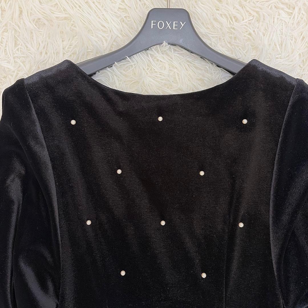 美品♡Ameri BACK OPEN PEARL VELOUR DRESS S