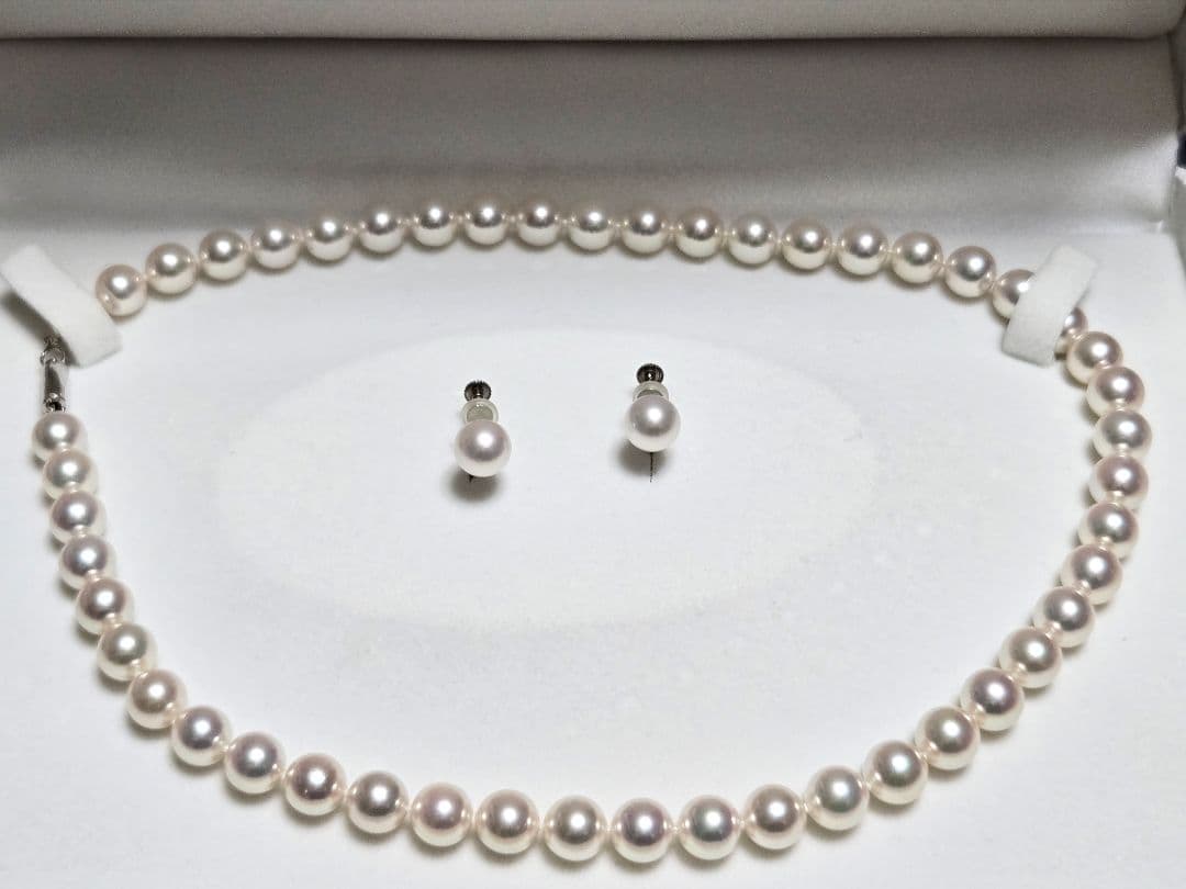 花珠真珠 ネックレス イヤリング セット　パール