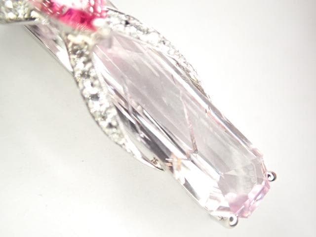 美品 Pt900 クンツァイト12.71ct ピンクトルマリン ペンダントトップ