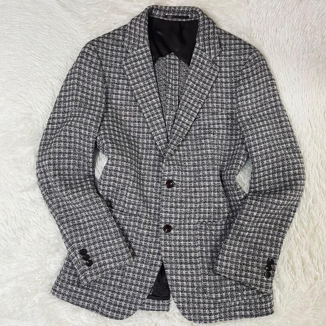 美品 エディフィス×リントン 高級ツイードジャケット Belesto 46