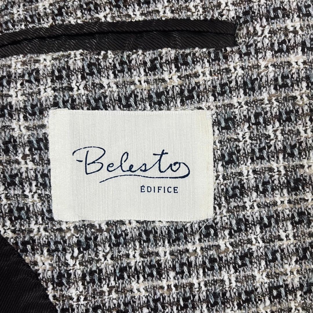 美品 エディフィス×リントン 高級ツイードジャケット Belesto 46