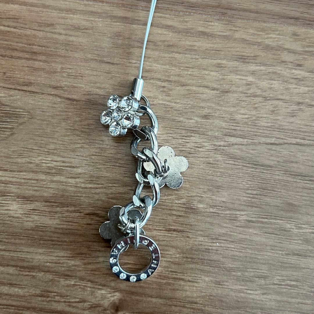 アンテプリマワイヤーバッグシルバー　ラウンド　チャーム付き