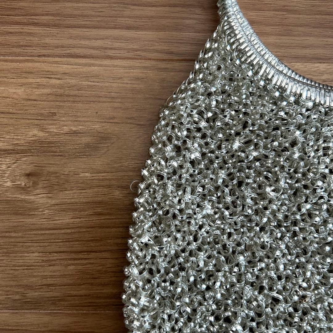 アンテプリマワイヤーバッグシルバー　ラウンド　チャーム付き