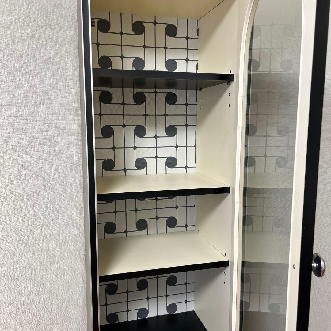 昭和レトロ レトロポップ 食器棚 ガラス