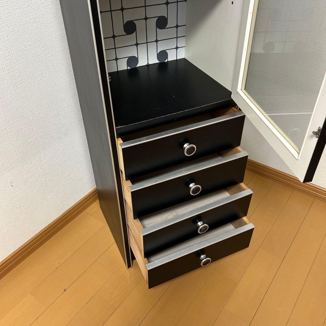 昭和レトロ レトロポップ 食器棚 ガラス