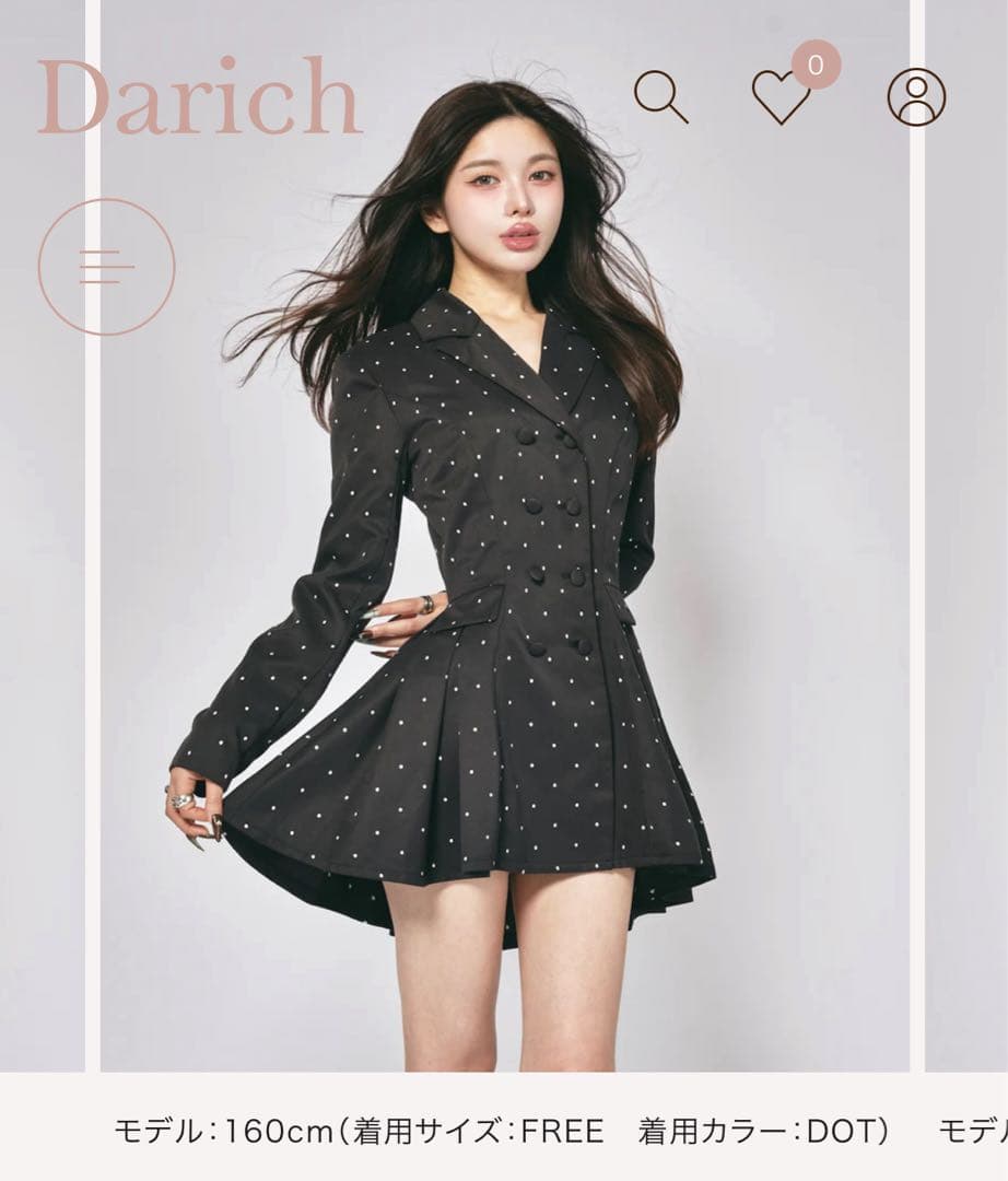 M*u様 Darich バックコンシャスジャケットミニワンピース