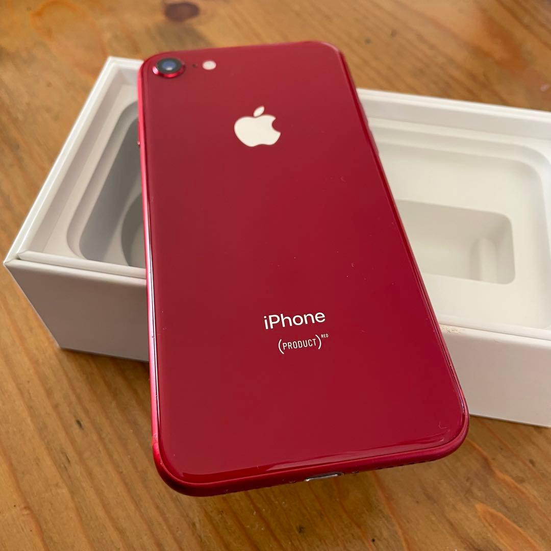 iPhone8 PRODUCT RED SIMフリー 64GB (^^)